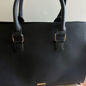 Aldo Black Handbag with Gold Accents